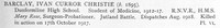 Barclay I C C Surgeon Probationer HMS Mary Rose Royal Navy Obit