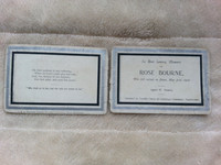 Memorial Card Rose Bourne Died 1921 Aged 21 Ocklynge Cemetery Eastbourne