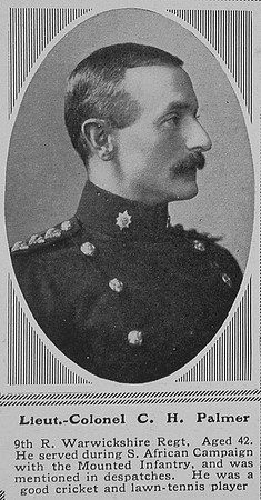 Palmer C H Lt Col 9th R Warwicks Regt The Sphere 11th Mar 1916