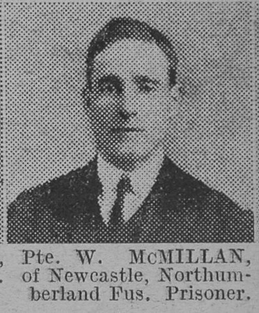 McMillan W Pte Northumberland Fusiliers The Vivid 20th Feb 1915
