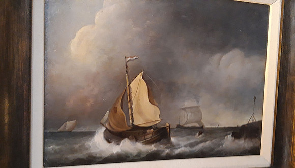Ships At Sea By Johannes Hermanus Barend Koekkoek