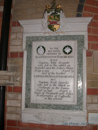 Hargreaves A K Captain DSO 2nd Rifle Brigade Church of St Michael and All Angels Lyndhurst