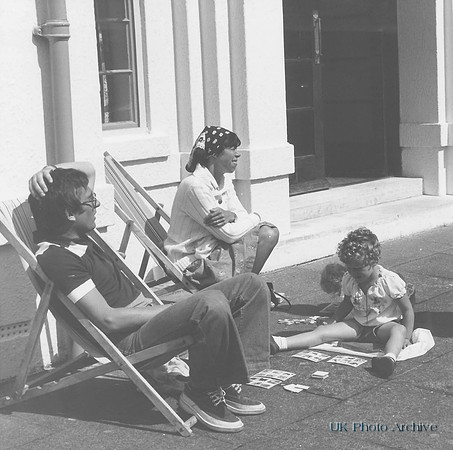 A Family Relaxing In The 1970s