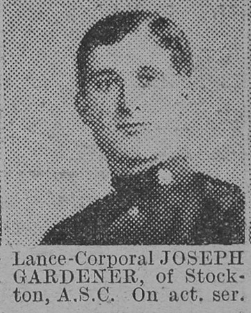 Gardener J LCpl Army Service Corps The Vivid 27th Feb 1915