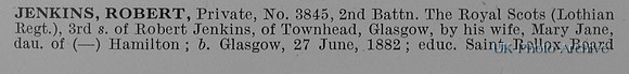 Jenkins R Pte 3845 2nd Royal Scots Obit Part 1