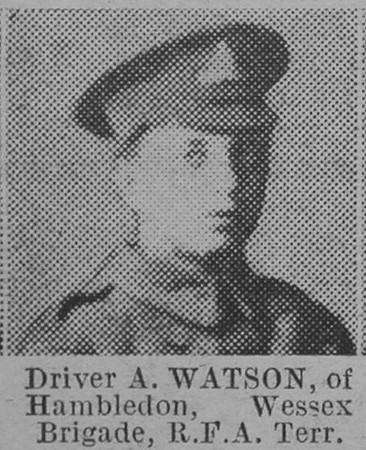 Watson A Dvr Royal Field Artillery The Vivid 20th Feb 1915