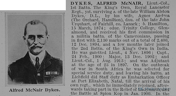 Dykes A M Lt Col 1st Kings Own Obit Part 1