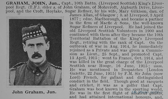 Graham J Captain 10th Kings Liverpool Regiment Obit Part 1