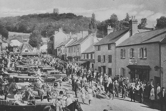 The Meet Of The Devon And Somerset Staghounds At Dunster 1920s
