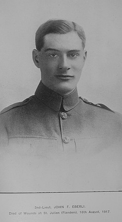 Eberli J F 2nd Lt 2nd Royal Irish Rifles Lloyds War Memorial