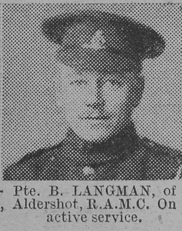 Langman B Pte Royal Army Medical Corps The Vivid 27th Feb 1915