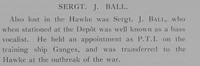 Ball J Sergt PLY-11659 HMS Hawke Royal Marine Light Infantry Obit