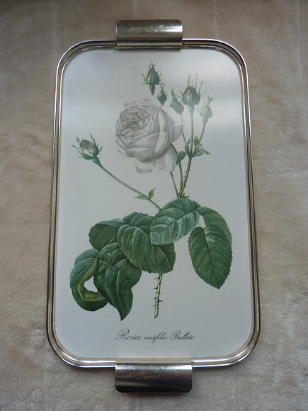 Vintage Pretty Shabby Chic Rose Tea Tray