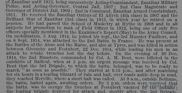 Durand F W Captain 2nd Royal Munster Fusiliers Obit Part 2