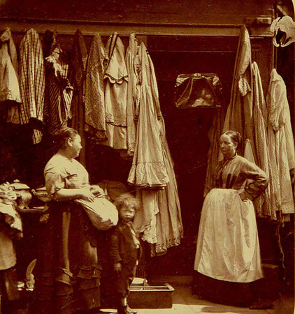 An Old Clothes Shop Seven Dials London 1877