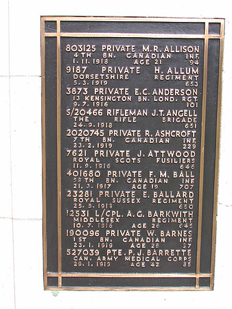 Epsom Cemetery Memorial Plaque 1