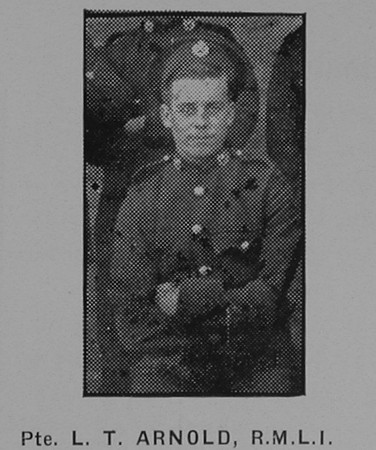 Arnold L T Pte CH-17910 HMS Formidable Royal Marine Light Infantry