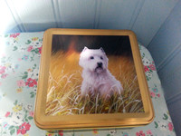 Embossed Biscuit Tin West Highland Terrier
