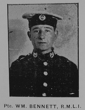 Bennett W P Pte HMS Formidable Royal Marine Light Infantry