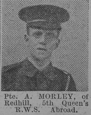 Morley A Pte 5th Queens Royal West Surrey Regiment The Vivid 27th Feb 1915
