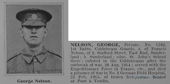 Nelson G Pte 1162 1st Coldstream Guards Obit