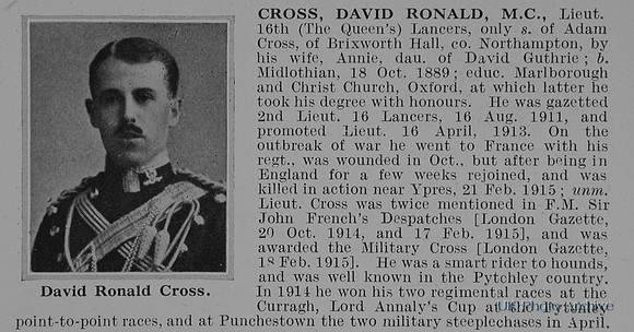 Cross D R Lt MC 16th Lancers Obit