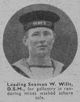 Wills W Leading Seaman DSM Royal Navy