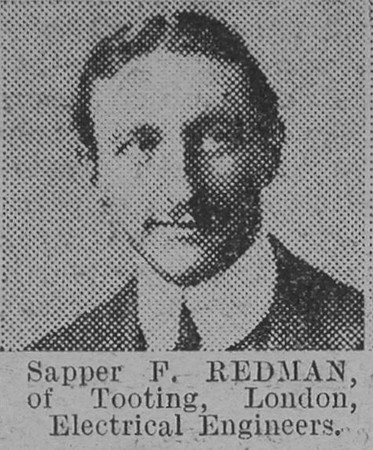 Redman F Sapper Royal Engineers The Vivid 27th Feb 1915