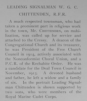 Chittenden W G C Signalman HMS Cressy Royal Navy Obit