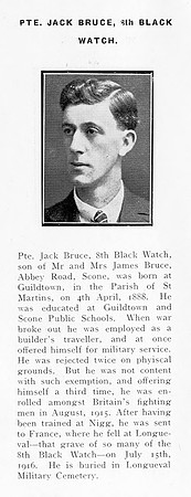 Bruce J Pte S-11343 8th Black Watch