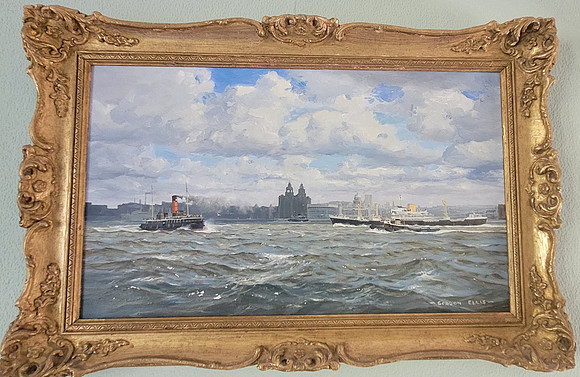 Oil Painting Liverpool By Gordon Ellis