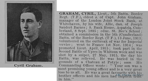 Graham C Lt 5th Border Regiment Obit