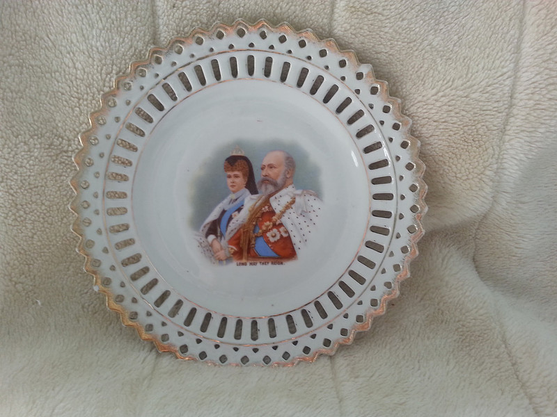 Unmarked Ribbon Plate Coronation Of Edward VII