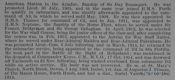 Jameson A G Lt Comm Sub D2 Royal Navy Obit Part 2