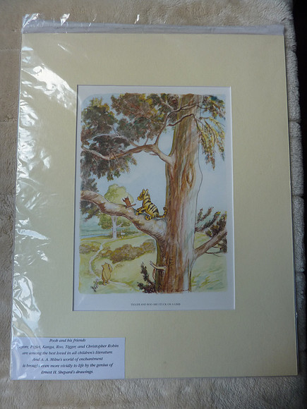 Large Winnie The Pooh Print In Mount New In Packaging 19" x 15"