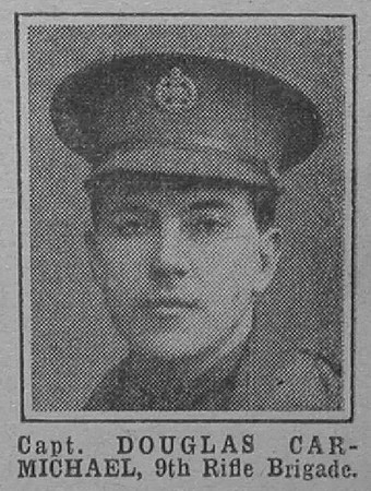 Carmichael D Captain 9th Rifle Brigade The War Illustrated 30th Oct 1915