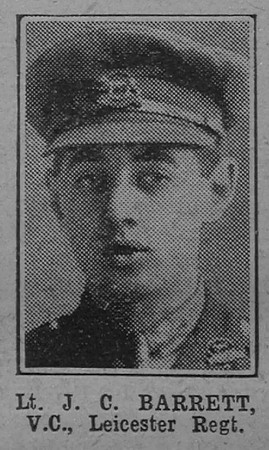 Barrett J C Lt VC 5th Leicestershire Regiment The War Illustrated 25th January 1919