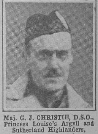 Christie G J Major DSO Argyll & Sutherland Highlanders The War Illustrated 20th Nov 1915