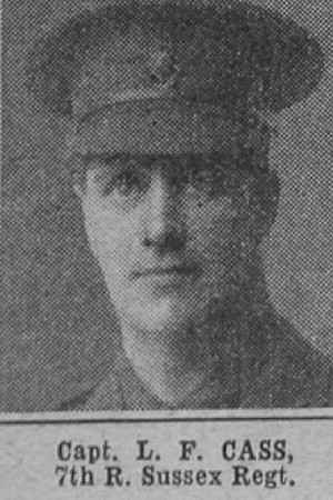Cass L F Captain 7th Royal Sussex Regiment The War Illustrated 29th Jan 1916