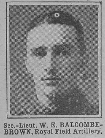 Balcombe-Brown W E 2nd Lt RFA The War Illustrated 21st Aug 1915