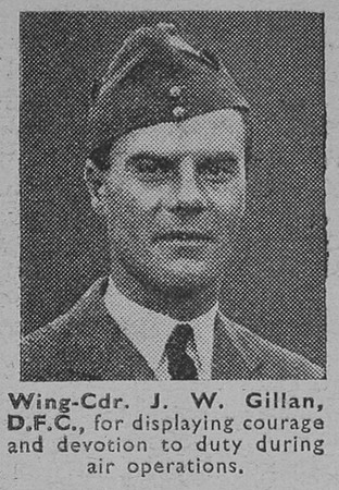 Gillan J W Wing Cdr DFC Royal Air Force