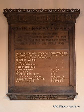 WW1 Memorial In Christ Church Coldharbour