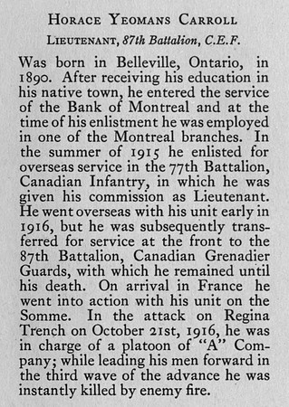 Carroll H Y Lt 87th CEF Obit