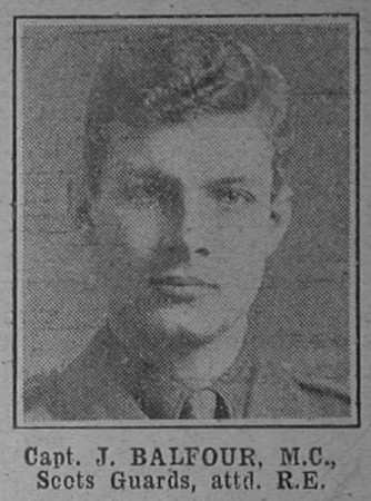 Balfour J Captain MC 2nd Scots Guards Attd Royal Engineers The War Illustrated 27th Apr 1915