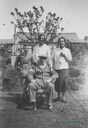 A Family In Their Back Garden 1930s