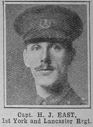 East H J Captain 1st York & Lancs Regt The War Illustrated 25th Jun 1915