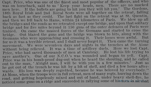 Price C L Captain DSO 2nd Royal Scots Obit Part 3 De Ruvignys Roll Of Honour Vol 1