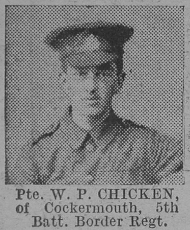 Chicken W P Pte 5th Border Regiment The Vivid 20th Feb 1915