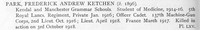 Park F A K Lt Machine Gun Corps Obit