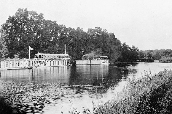 Houseboats By Shiplake Ferry 1890s